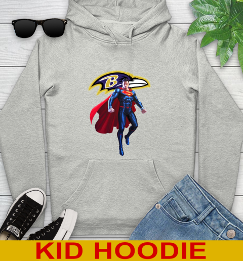 NFL Superman DC Sports Football Baltimore Ravens Youth Hoodie
