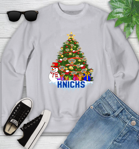 New York Knicks Merry Christmas NBA Basketball Sports Youth Sweatshirt 4