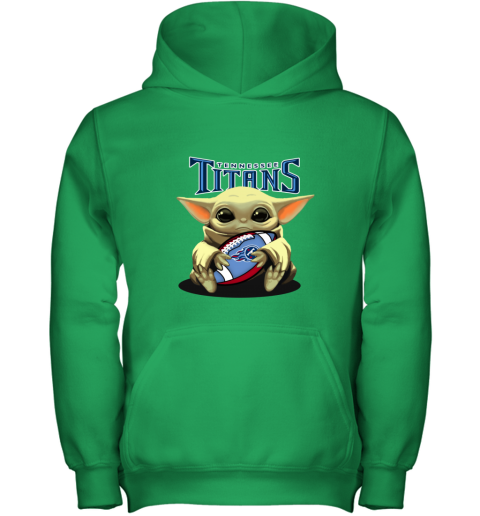 Baby Yoda Loves The Tennessee Titans vbzo baby yoda loves the tennessee titans youth hoodie 43 front irish green