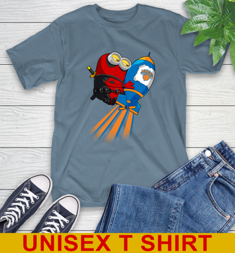 NBA Basketball New York Knicks Deadpool Minion Marvel Shirt T-Shirt 8