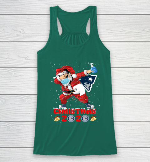 New England Patriots Funny Santa Claus Dabbing Christmas 2020 NFL Racerback Tank 5