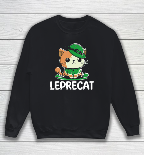 St Patricks Day Parade Leprecat Funny Irish Cat Sweatshirt