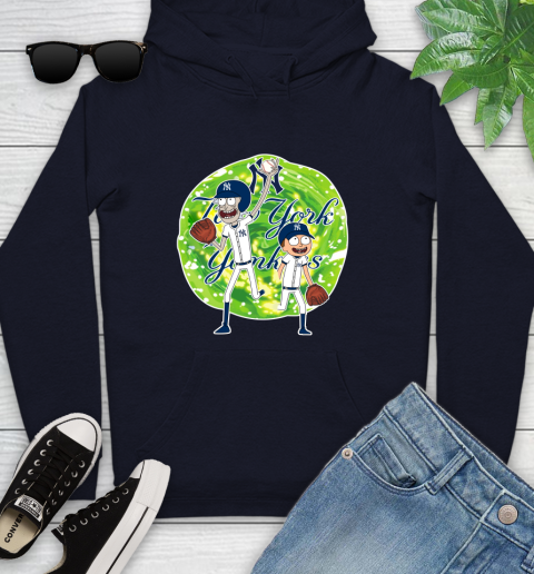 MLB New York Yankees Rick And Morty Baseball Sports Youth Hoodie 4