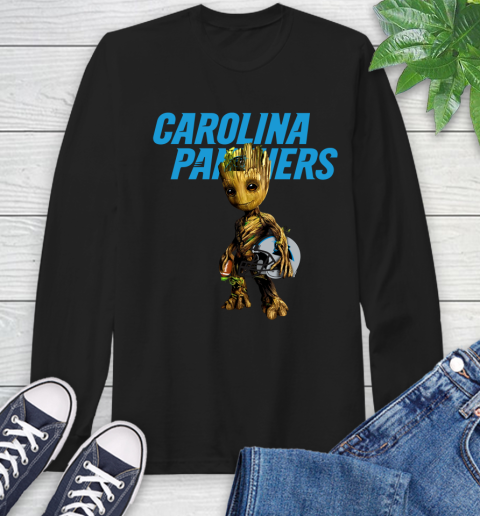 Carolina Panthers NFL Football Groot Marvel Guardians Of The Galaxy Long Sleeve T-Shirt 2