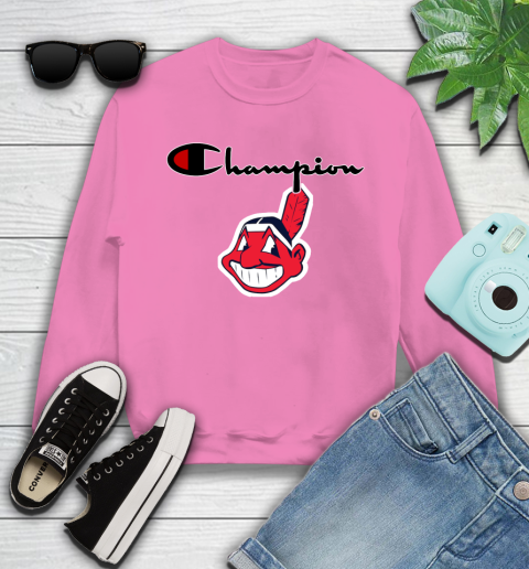 MLB Baseball Cleveland Indians Champion Shirt Youth Sweatshirt 3