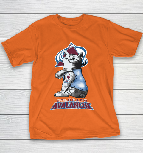 NHL My Cat Loves Colorado Avalanche Hockey Youth T-Shirt 4