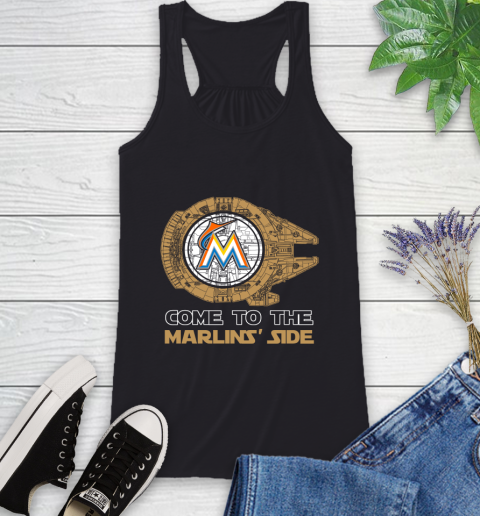 MLB Come To The Miami Marlins Side Star Wars Baseball Sports Racerback Tank