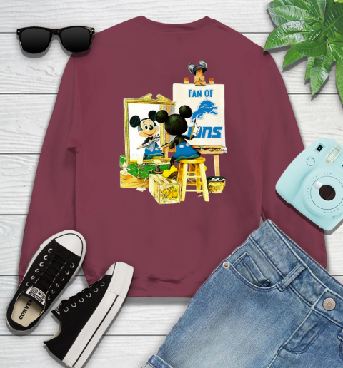 NFL Football Detroit Lions Mickey Drawing Shirt 29