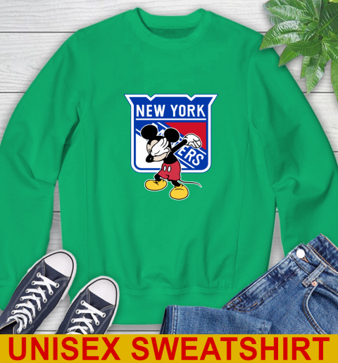 New York Rangers NHL Hockey Dabbing Mickey Disney Sports Sweatshirt 6