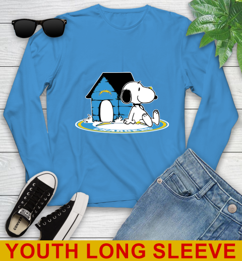 NFL Football Los Angeles Chargers Snoopy The Peanuts Movie Shirt Youth Long Sleeve 8