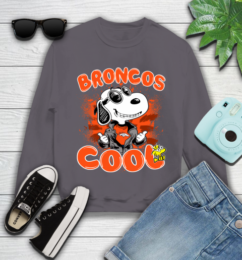 NFL Football Denver Broncos Cool Snoopy Shirt Youth Sweatshirt 4