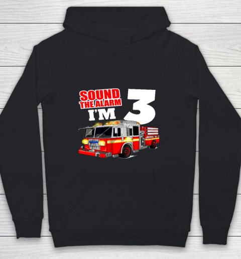 Kids Fire Truck 3rd Birthday T Shirt Boy Firefighter 3 Years Old Youth Hoodie