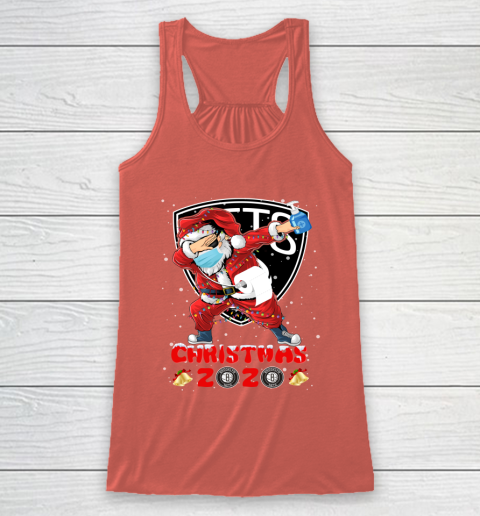 Brooklyn Nets Funny Santa Claus Dabbing Christmas 2020 NBA Racerback Tank 3