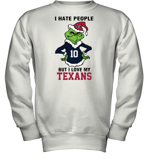 I Hate People But I Love My Texans Houston Texans NFL Teams Youth Sweatshirt