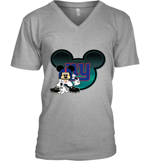 NFL New York Giants Mickey Mouse Disney Football T Shirt t3llp5ssmwx v neck unisex 8 95 151514 front sport grey