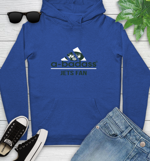 New York Jets NFL Football A Badass Adidas Adoring Fan Sports Youth Hoodie 11