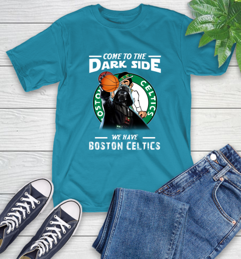 NBA Come To The Dark Side We Have Boston Celtics Star Wars Darth Vader Basketball T-Shirt 9