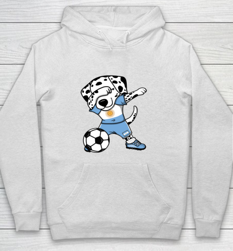 Dabbing Dalmatian Argentina Soccer Fans Argentinian Football Hoodie
