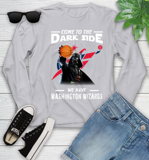 NBA Come To The Dark Side We Have Washington Wizards Star Wars Darth Vader Basketball Youth Long Sleeve 5