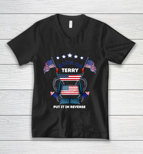 Back It Up Terry Fireworks Funny Put It In Reverse V-Neck T-Shirt