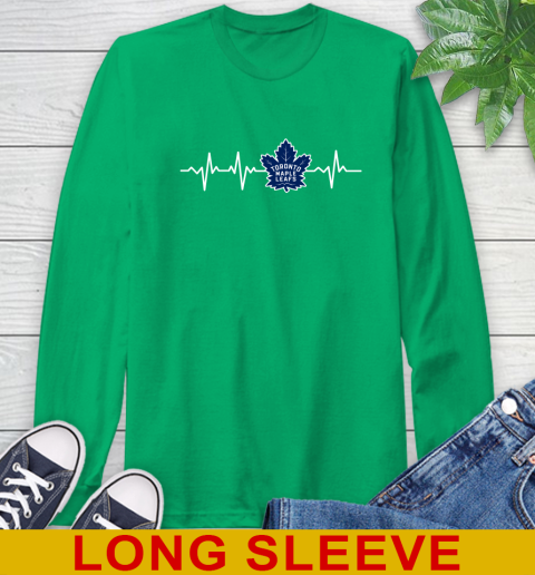 Toronto Maple Leafs NHL Hockey Heart Beat Shirt Long Sleeve T-Shirt 8