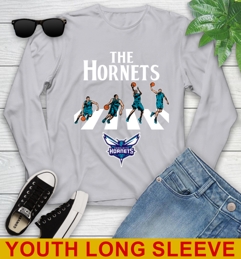 NBA Basketball Charlotte Hornets The Beatles Rock Band Shirt Youth Long Sleeve - Image 6
