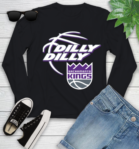 NBA Sacramento Kings Dilly Dilly Basketball Sports Youth Long Sleeve 2