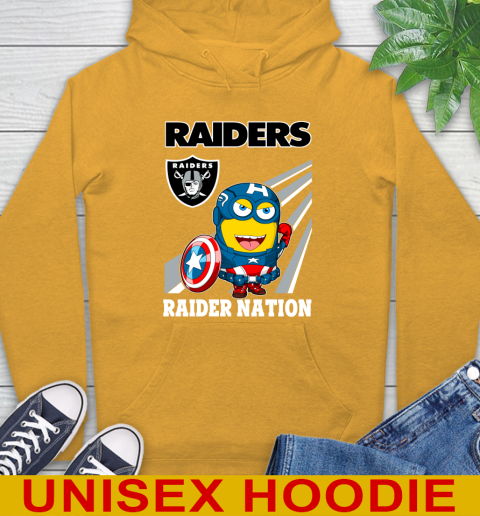 NFL Football Oakland Raiders Captain America Marvel Avengers Minion Shirt Hoodie 2