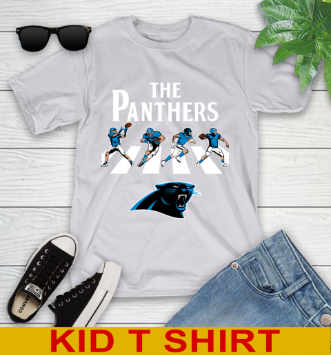 NFL Football Carolina Panthers The Beatles Rock Band Shirt Youth T-Shirt 4