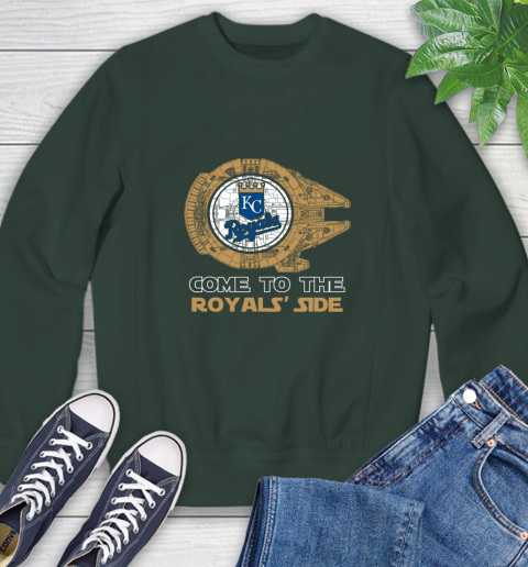 MLB Come To The Kansas City Royals Side Star Wars Baseball Sports Sweatshirt 12
