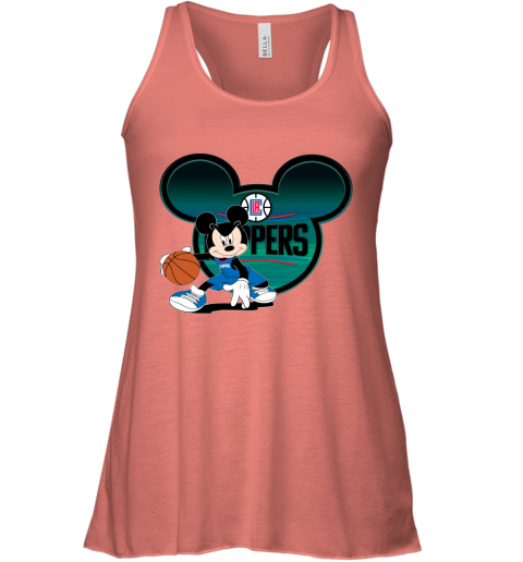 NBA LA Clippers Mickey Mouse Disney Basketball 0Q1WFtC7YrG flowy tank 32 12 eeedec front coral