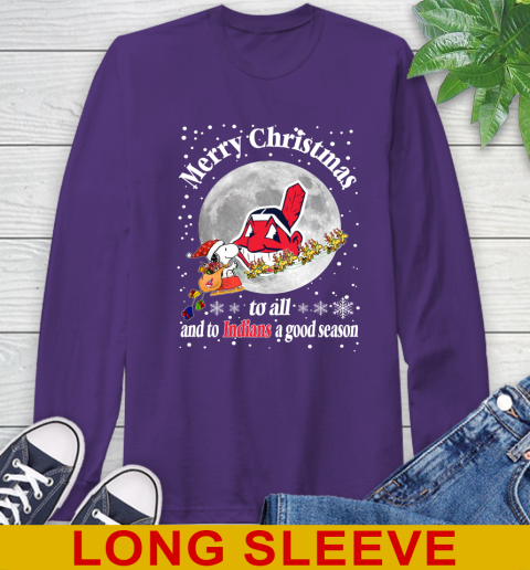Cleveland Indians Merry Christmas To All And To Indians A Good Season MLB Baseball Sports Long Sleeve T-Shirt 5