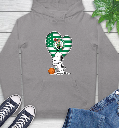 Boston Celtics NBA Basketball The Peanuts Movie Adorable Snoopy Hoodie 6