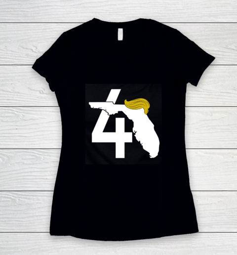 47th President Donald Trump Florida State Shirt Women's V-Neck T-Shirt