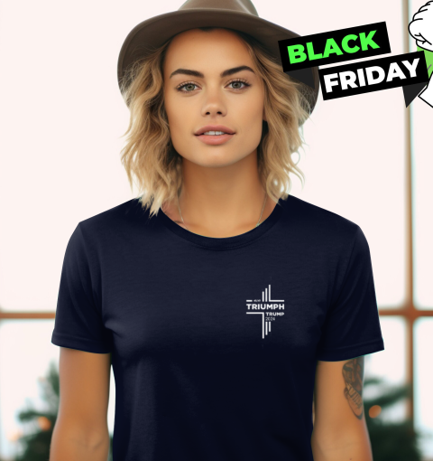 fjgp triumph trump 45 47 2024 ladies t shirt 20 front navy
