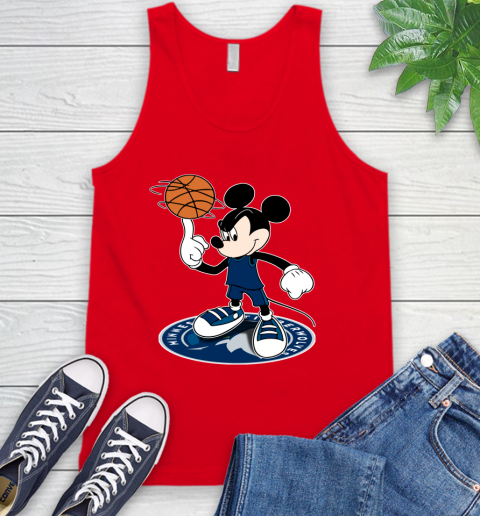 NBA Basketball Minnesota Timberwolves Cheerful Mickey Disney Shirt Tank Top 6