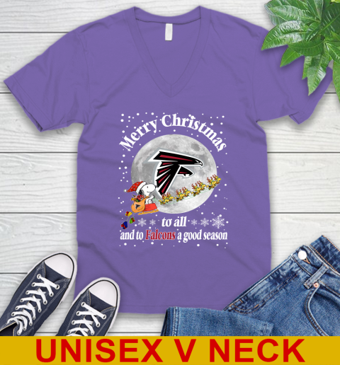 Atlanta Falcons Merry Christmas To All And ToF alcons A Good Season NFL Football Sports V-Neck T-Shirt 8