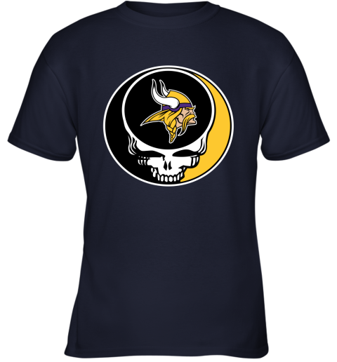 NFL Minnesota Vikings Grateful Dead Rock Band Football Sports pv6KZnKEG4z youth t shirt 26 95 151514 front navy