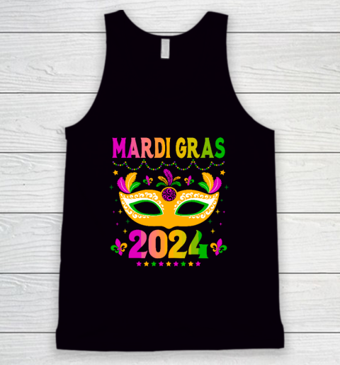 Mardi Gras 2024 Funny Mardi Gras Mask Costume Tank Top