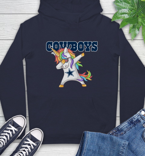 Dallas Cowboys NFL Football Funny Unicorn Dabbing Sports Hoodie 4
