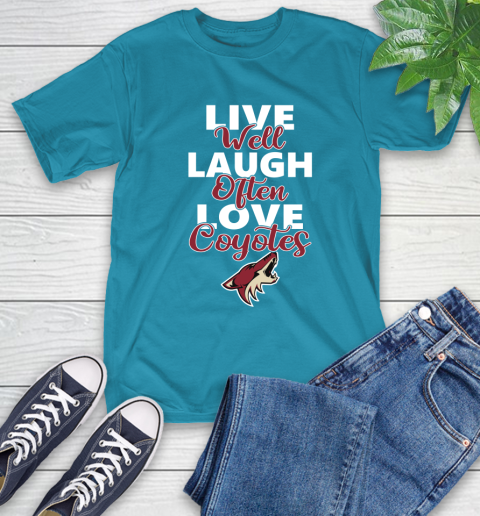 NHL Hockey Arizona Coyotes Live Well Laugh Often Love Shirt T-Shirt 10