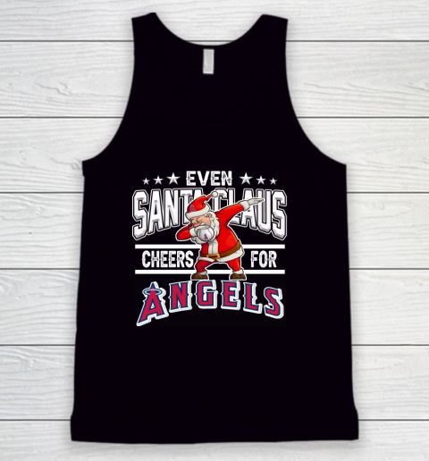 Los Angeles Angels Even Santa Claus Cheers For Christmas MLB Tank Top