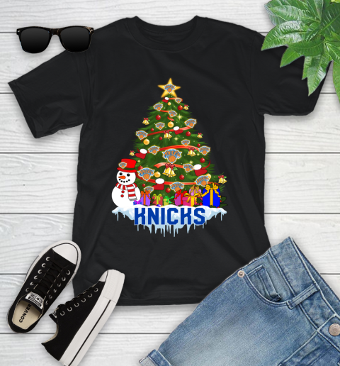 New York Knicks Merry Christmas NBA Basketball Sports Youth T-Shirt 2