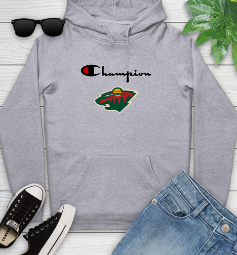 NHL Hockey Minnesota Wild Champion Shirt Youth Hoodie 4