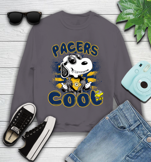 NBA Basketball Indiana Pacers Cool Snoopy Shirt Youth Sweatshirt - Image 5
