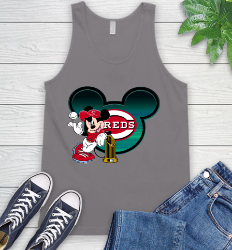 MLB Cincinnati Reds The Commissioner's Trophy Mickey Mouse Disney Tank Top 8 MLB Cincinnati Reds The Commissioner's Trophy Mickey Mouse Disney Tank Top - Image 8