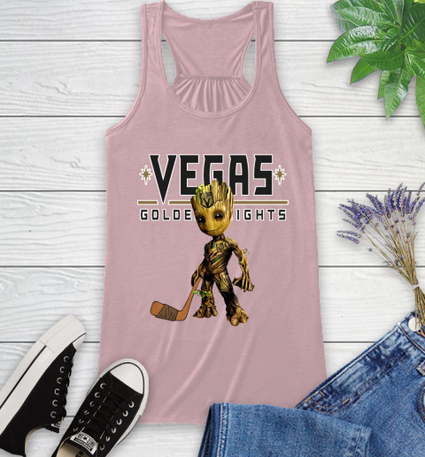 Vegas Golden Knights NHL Hockey Groot Marvel Guardians Of The Galaxy Racerback Tank 11