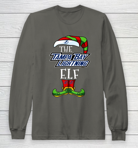Tampa Bay Lightning Christmas ELF Funny NHL Long Sleeve T-Shirt 5