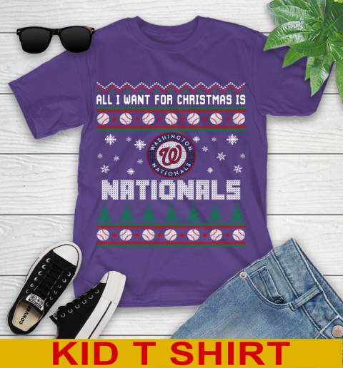 MLB All I Want For Christmas Is Washington Nationals Baseball Sports 99