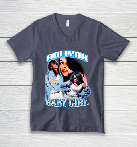 Aaliyah T Shirt Baby Girl V-Neck T-Shirt 7